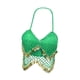 thumbnail image 2 of Traje de danza del vientre con top corto de lentejuelas, sujetador con lentejuelas para fiestas en clubes y mujeres adultas. Verde, 2 of 9