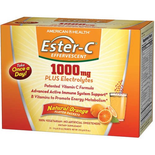 EsterC EsterC, 1000 mg, Natural Orange, Effervescent, 21 CT Walmart