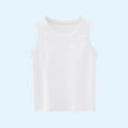 thumbnail image 2 of Ahuyic Summer Toddler Kids' Casual Blouse, Solid Color Loose Sleeveless Top For Girls And Boys,Children's Summer Casual And Comfortable Sleeveless Top Breathable Round Neck Tank Top Bottoms, 2 of 5