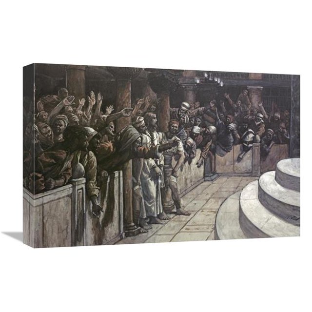 22 in. False Witness Before Caiaphas Art Print - James Tissot