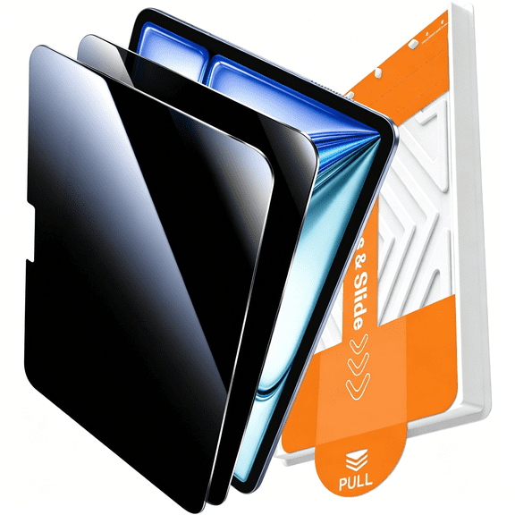 GJX 2 Pack for Ipad Air 11” Privacy Screen Protector M4/M3/M2 (2026/2025/2024), Military-Grade Shatterproof, 9H Tempered Glass with Installation Box, Anti-Scratch, Bubble Free