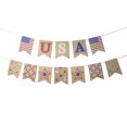 thumbnail image 2 of Independence Day Party Decorative Supplies Linen Swallowtail Banner With Jute Rope Veterans Memorial Banner, 7Th Of July Patriotic Party Decorations For Home Porch Yard Indoor, 2 of 7