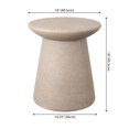 thumbnail image 4 of Hollie 18" Modern Drum Indoor/Outdoor Accent Table Pedestal, Light Brown Frosted, 4 of 8