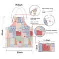 thumbnail image 7 of Pioneer Flower Floral Print Pattern Apron-Garden Aprons for Women with Pockets-Cotton Linen Waterproof Kitchen Cooking Gardening Aprons Adjustable for Kitchen,Cooking,BBQ and Salon 33x27 Inch, 7 of 7