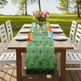 thumbnail image 4 of Table Runners 72 Inches Long Dress Scarves, Green Geometric Farmhouse Kitchen Table Runner, Coffee Tablerunners, Ombre Modern Abstract Art 14x72 Inch, 4 of 9