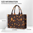 thumbnail image 3 of Large Capacity Tote Bag,Halloween Spooky Icons on Dark Pattern Handbag Fashion Luxury Tote Bag,15.7"x13"x 5.1" Inches,Laptop Compatible, 3 of 6