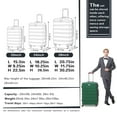 thumbnail image 2 of COOLIFE Luggage 3 Piece Set Suitcase Spinner Hardshell Lightweight TSA Lock 4 Piece Set, 2 of 6