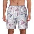 thumbnail image 3 of Uemuo Lilies Flowers Pattern Mens Swim Trunks Quick Dry Board Shorts with Mesh Lining, Stretch Beach Shorts Quick Dry No-Chafing Board Shorts-3X-Large, 3 of 9