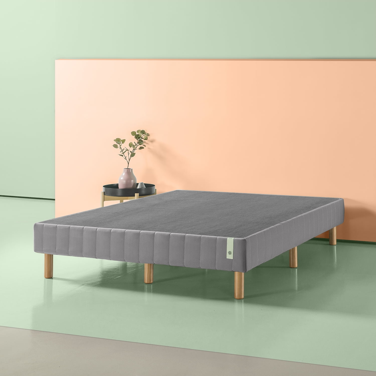 Zinus Justina 14" Quick Snap Standing Box Spring with Cover, Queen