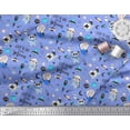 thumbnail image 3 of Soimoi Rayon Fabric Planet,Rocket & Astronaut Animals Cartoon Print Fabric by Yard 42 Inch Wide, 3 of 3