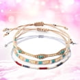 thumbnail image 3 of 3pcs/Set Handmade Braid Bangles Bracelets Wrap Jewelry Bohemia Charm Bracelets, 3 of 8