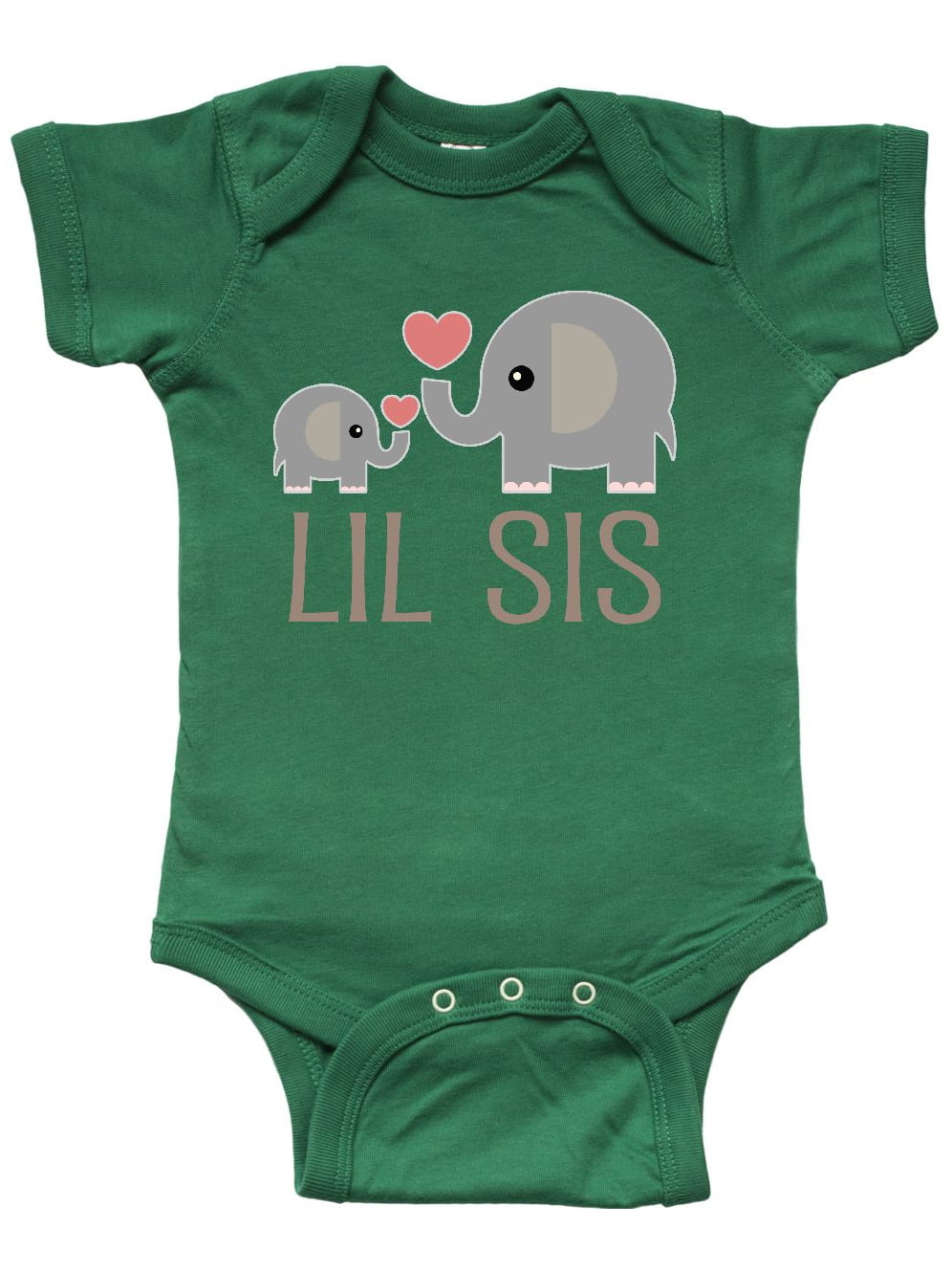 inktastic Little Sister Elephant Infant Creeper
