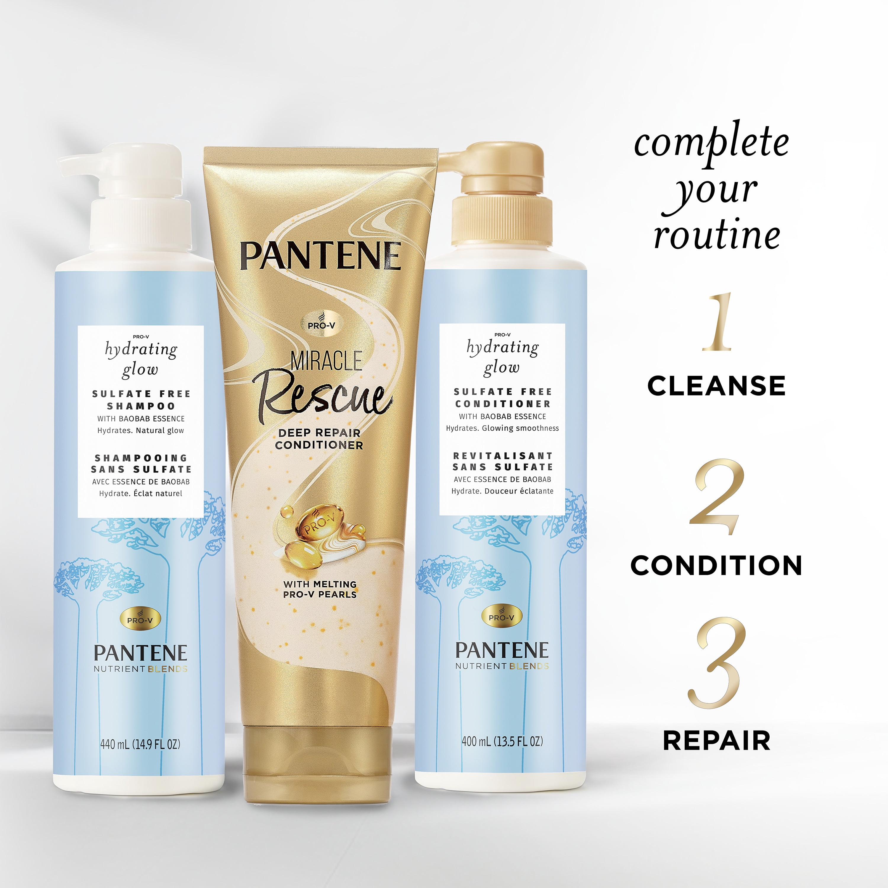 Pantene Sulfate Free Conditioner with Baobab Essence, Color Safe, Nutrient Blends, 13.5 oz  (图3) Pantene Sulfate Free Conditioner with Baobab Essence, Color Safe, Nutrient Blends, 13.5 oz  (图3)