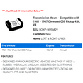 thumbnail image 2 of Transmission Mount - Compatible with 1961 - 1967 Chevy C30 Pickup 4.6L V8 1962 1963 1964 1965 1966, 2 of 2