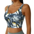 thumbnail image 2 of Lsque Penguin Arctic Adventure Soutien-Gorge de Sport Imprimé pour Femmes, Compression, Évacuation de l'Humidité, Soutien-Gorge de Sport à Fort Impact pour Femmes, Soutien-Gorge de Sport Supportif-TTG, 2 of 8