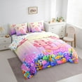 thumbnail image 3 of Jejeloiu Kawaii Axolotl Twin Bedding Sets,7-Piece,Magical Animal Bedding Comforter Set,Multicolot Sealife Fish Sheet Sets,Lightweight Room Decor Reversible, 3 of 7