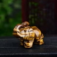 thumbnail image 5 of EOEMY 1.5'' Natural Tiger'S Eye Quartz Elephant Carved Statue Crystal Chakra Decor, 5 of 9