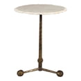 thumbnail image 1 of TOV Furniture Orbital 23.2"H Transitional Marble Side Table in Antique Brass, 1 of 7