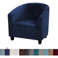 thumbnail image 1 of (Navy Blue)Soft Club Chair Covers for Dining Room, Living Room, Internet Cafe, Bar, Office, Reception, 1 of 4