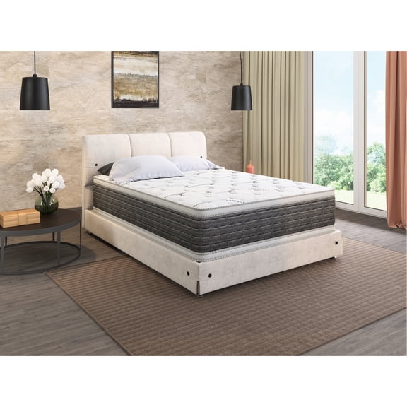 Full Size Mattress, 14.5" - High Density Foam and Spring - On Box Spring - Long-lasting Support and Comfort