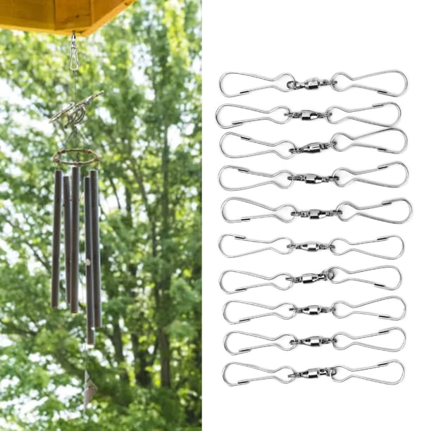 10 Ganchos Para Colgar De Acero Inoxidable, Gancho En Espiral Giratorio De 360 grados, Gancho Para Campanas De Viento De Alta Resistencia, Gancho Para Comedero De
