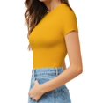 thumbnail image 3 of Camisetas de manga corta con cuello redondo MANGOPOP para mujer, 3 of 5