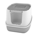 thumbnail image 1 of Large Cat Toilet, Cat Litter Box Activated Carbon Deodorization  for Home Greyish White, 1 of 8