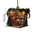Usmixi 2024 Christmas Acrylic Bookshelf Pendant Christmas Tree Hanging