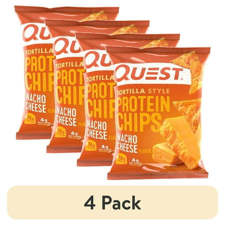 (4 pack) QUEST NACHO FLAVORED PROTEIN CHIP