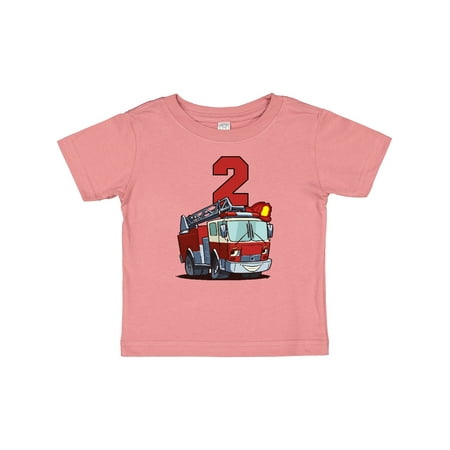

Inktastic 2nd Birthday Fire Truck Gift Baby Boy or Baby Girl T-Shirt