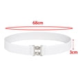 thumbnail image 3 of Bunblic Ceinture Élastique pour Femmes Ceinture de Robe Décontractée Durable Simple Décoration de Vêtements Ceinture Cintrée pour Rendez-Vous Cadeau d'Anniversaire Rue Blanc, 3 of 8