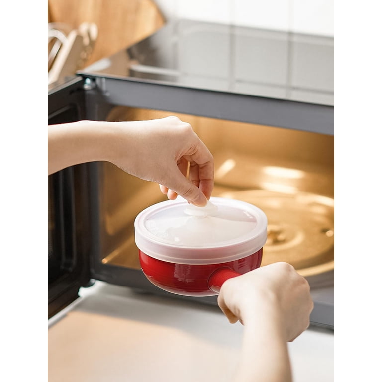 Le Tauci 15-Oz Ceramic French Onion Soup Bowls, Set of 2, Red photo 7