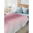 thumbnail image 5 of King Flat Sheet Only Gradient Pink Gray Watercolor Soft Microfiber Cooling Bedding Sheets Modern Minimalist Style Flat Bed Sheet for Hotel,Home Decor, 5 of 9