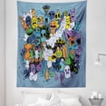 thumbnail image 1 of Indie Tapestry, Group of Funky Monsters Society Different Expressions Abstract Groovy Doodle Style, Fabric Wall Hanging Decor for Bedroom Living Room Dorm, 5 Sizes, Multicolor, by Ambesonne, 1 of 1