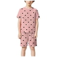 thumbnail image 5 of UAYOTSE 1T 2T 3T 4T 5T Toddler Girl Summer Clothes Set Short Sleeve T-shirt Tops Floral Bottom Pants Little Kids Outfits 2Pcs,Sizes 3-4 Years, 5 of 6