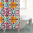 thumbnail image 4 of Yellow Ethnic Floral Pattern Shower Curtain 72"x72" ,Bathroom Decorative Shower Curtains Set with 12 Hooks,Modern Waterproof Washable Shower Curtain, 4 of 6