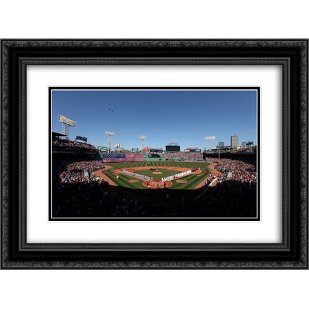Fenway Park 2x Matted 24x20 Black Ornate Framed Art Print from the Stadium Series