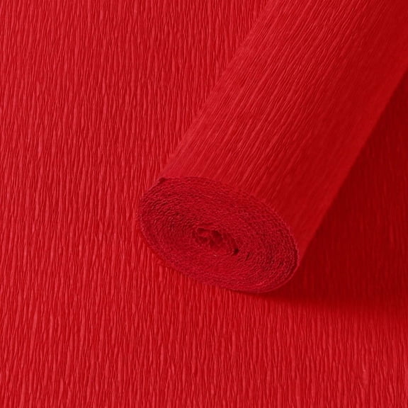NAMZI 1 Roll Heavy Crepe Paper (19.7Inch Width x 8.2Ft Length), Color for Wedding/Birthday Decor & Handmade Crafts, Red