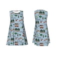 thumbnail image 7 of Pofeuu Camping Caravan Print Women's Sleeveless Dress, Loose Fit Summer Dress, Casual Tank Dress for Women, 7 of 7