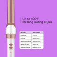 thumbnail image 4 of Conair Double Ceramic Tapered Curling Wand, 1.25"–.75", Creates Beachy Waves, 4 of 9