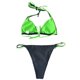 thumbnail image 2 of VISgogo Bikini para Mujer Conjunto de 2 Piezas, Sujetador con Cuello en V con Estampado de Sonrisa/Calavera de Dibujos Animados + Traje de baño con Tanga de Cintura Baja para el Verano VISgogo moda, 2 of 7