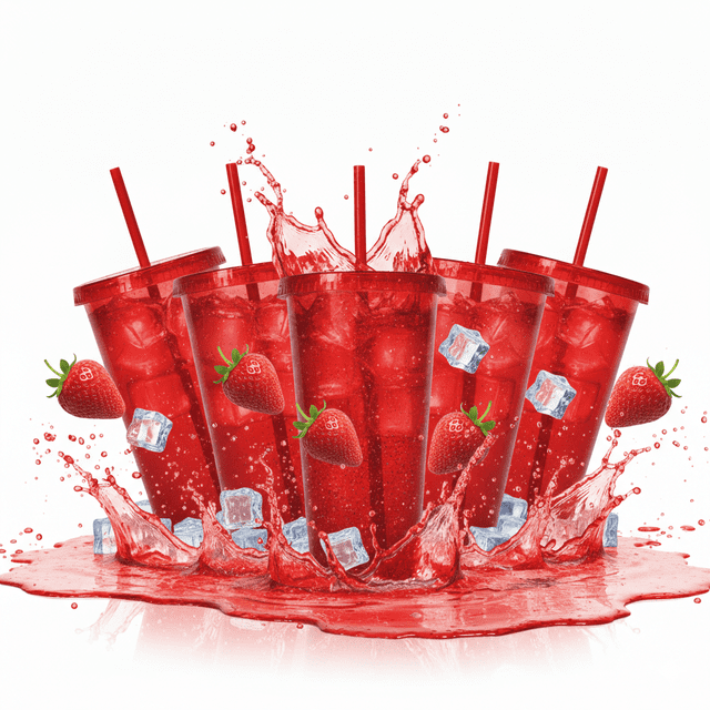 15 vasos glitter con tapa y popote 710 mL reusables