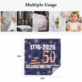 thumbnail image 5 of 250 Anniversary USA Flag Cloth Napkins, Blue American Flag 250 Fireworks Washable and Reusable Dinner Napkins Set of 2, Table Napkin for Kitchen Party Birthday Wedding Hotel Housewarming 20"x20", 5 of 9