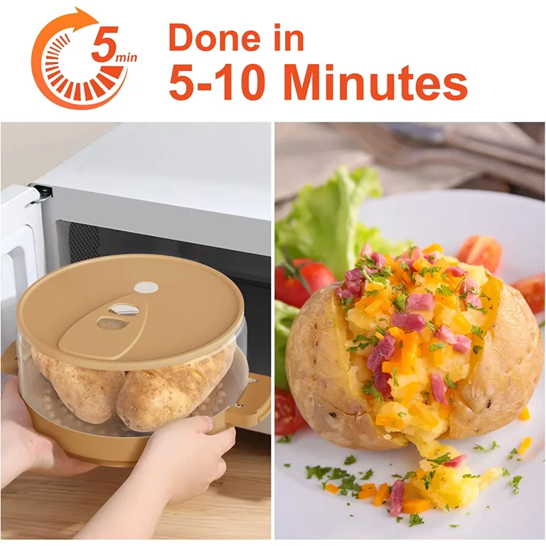  Baked Potato Microwave Cooker SEEN-ON-TV Cooks in Minutes  Tender & Fluffy Spuds, Microwave Potato Cooker kitchen cooking must haves  gadgets, Endless Potato-Possibilities Easy to Clean Dishwasher-Safe: Home &  Kitchen