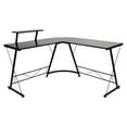thumbnail image 2 of Emma + Oliver L-Shaped Computer Black Desk, Gaming Desk, Home Office Desk, Black Frame, 2 of 11