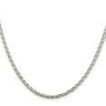 thumbnail image 2 of 925 Sterling Silver Spiga Wheat Chain Styles Necklace 2.85 mm Diamond-cut Round 20 inch, 2 of 4