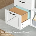 thumbnail image 5 of HOOBRO Farmhouse Lateral File Cabinet with 3 Drawers, Door & Charging Station, White, 5 of 9