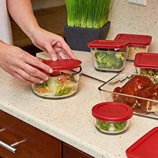 Glass Meal Prep Containers, 12-Piece, Food Storage Containers with Lids