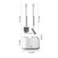 thumbnail image 3 of Toilet Brush and Holder Handle, Space Saving Toilet Bowl Brush for Storage, Durable Bristles Toilet Scrubber for Bathroom Cleaning, 3 of 5