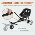 thumbnail image 4 of VEVOR Hoverboard Seat Attachment, for 6.5" 8" 8.5" 10" Hoverboards, Dual Shock Absorption System, Grips Control, Adjustable Length 270 LBS load Capacity, Hover Board Buggy Attachment, for Kids Adults, 4 of 9